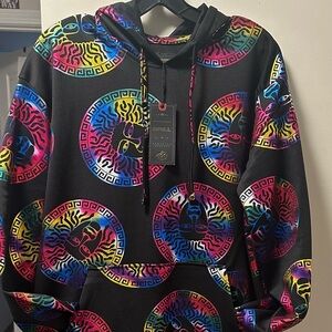 Colorful Graphic Men's Hoodie Top